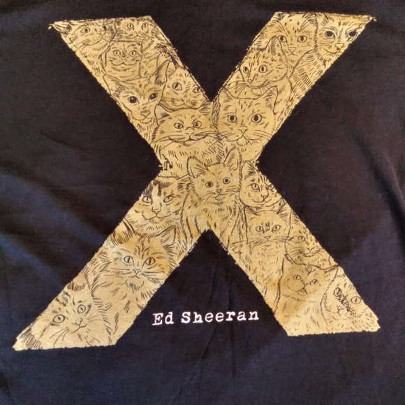 Ed Sheeran X Concert Cat Band Shirt Sz. L - Picture 2 of 5